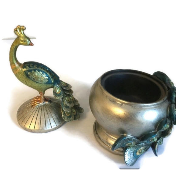 Jewelry - GORGEOUS PEACOCK TRINKET BOX